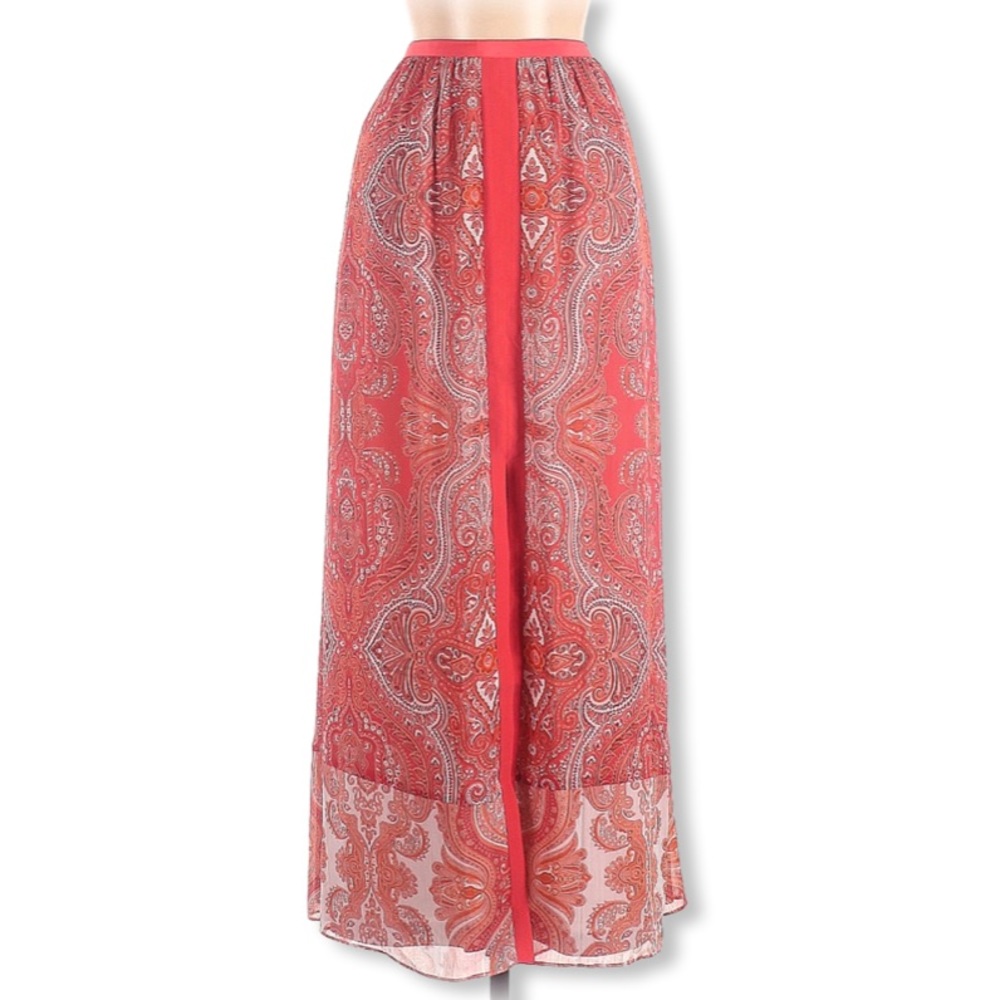 Beautiful Maxi Skirt, Side Pockets, Chiffon Print, On Trend, Adrianna Papell New